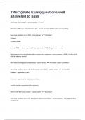 TREC &lpar;State Exam&rpar;questions well answered to pass