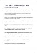 TREC FINAL EXAM questions with complete solutions