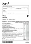 AQA GCSE POLISH 8688-LF Paper 1 Listening Foundation Tier question paper June 2024