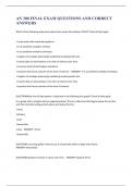 AN 300 FINAL EXAM QUESTIONS AND CORRECT ANSWERS