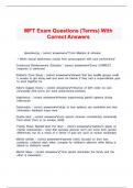 MFT Exam Questions &lpar;Terms&rpar; With Correct Answers