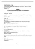 Test Bank For Operations and Supply Chain Management&comma; 11th Edition by Roberta S&period; Russell&comma; Bernard W&period; Taylor Chapter 1-17