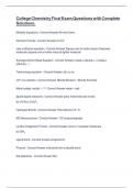 College Chemistry Final Exam Questions with Complete Solutions&period;