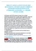OB&sol;GYN APGO LATEST EXAM 2025 QUESTIONS AND DETAILED CORRECT ANSWERS WITH RATIONALES &lpar;VERIFIED ANSWERS&rpar; &vert; A&plus; GRADE STUDY GUIDE