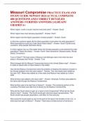 Missouri Compromise PRACTICE EXAM AND STUDY GUIDE NEWEST 2024 ACTUAL COMPLETE 400 QUESTIONS AND CORRECT DETAILED ANSWERS &lpar;VERIFIED ANSWERS&rpar; &vert;ALREADY GRADED A&plus;