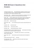 NHM 365 Exam 2 Questions And Answers