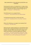 IHSA BASKETBALL &lpar;2024-2025&rpar;TEST QUESTIONS with  ANSWERS