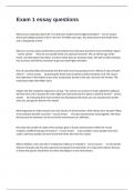 Exam 1 essay questions with correct detailed answers graded a&plus;&period;