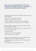 SFPC EXAM WITH QUESTIONS AND WELLVERIFIED ANSWERS&vert;&vert; ALREADY GRADED A&plus; &vert;  GUARANTEED PASS &vert; BEST VERSION