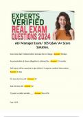 ALF Manager Exam&sol; 105 Q&A&sol; A&plus; Score Solution&period; 