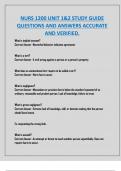 NURS 1200 UNIT 1&2 STUDY GUIDE  QUESTIONS AND ANSWERS ACCURATE  AND VERIFIED&period;