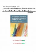 Solution Manual and Test Bank for Characteristics of Emotional and Behavioral Disorders of Children and Youth 11th Edition &lpar;Kauffman&comma; 2017&rpar; Chapter 1-13 &vert; All Chapters&period;