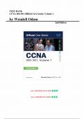 Test Bank for CCNA 200-301 Official Cert Guide&comma; Volume 1 2nd Edition &lpar;Odom&comma; 2024&rpar;&comma; Chapters 1-29 &vert; Complete Guide A&plus;