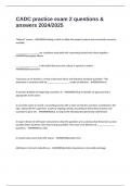 CADC practice exam 2 questions & answers 2024&sol;2025