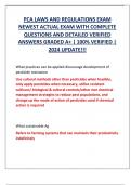 PCA LAWS AND REGULATIONS EXAM  NEWEST ACTUAL EXAM WITH COMPLETE  QUESTIONS AND DETAILED VERIFIED  ANSWERS GRADED A&plus; &vert; 100&percnt; VERIFIED &vert;  2024 UPDATE&excl;&excl;&excl;