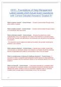 C810 - Foundations of Data Management Latest Update 2024 Actual Exam Questions with Correct Detailed Answers&sol; Graded A&plus;