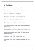 IP final Exam Question and answers  100&percnt; correct 