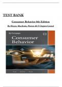 Test Bank for Consumer Behavior 8th Edition by Hoyer&comma; MacInnis & Pieters&comma; All Chapters 1 to 17 complete Verified editon ISBN&colon;9780357721292