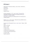 IPI Exam I Question and answers  verified to pass 