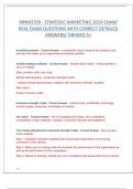 MNM3709 - STRATEGIC MARKETING 2024 EXAM&sol; REAL EXAM QUESTIONS WITH CORRECT DETAILED ANSWERS&sol; GRADED A&plus;