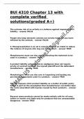 BUl 4310 Chapter 13 with complete verified solutions&lpar;graded A&plus;&rpar;&period;