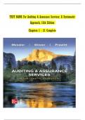 Test Bank for Auditing & Assurance Services A Systematic Approach 12th Edition By William Messier