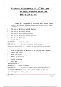Test Bank - Anatomy and Physiology&comma; 1st Edition &lpar;Elizabeth Co&comma; 2024&rpar;&comma; Chapter 2-27 &vert; All Chapters