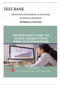 Test Bank for Introduction To Data Analytics For Accounting 2nd Edition by Richardson&comma; Terrell and Teeter&comma; All Chapters 1 to 13 complete Verified editon ISBN&colon;9781264445141