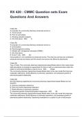 RX 420 &colon; CMMC Question sets Exam Questions And Answers
