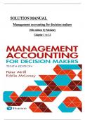 Solution Manual for Management Accounting for Decision Makers 10th Edition by Peter Atrill&comma; Eddie McLaney ISBN&colon;9781292349459 ALL CHAPTERS COVERD