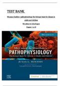 Test Bank for Pathophysiology the Biologic Basis for Disease in Adults and Children 9th Edition by McCance ISBN&colon;9780323789936