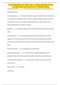 Critical thinking nur 200 exam 1 critical thinking Exam &vert; 144 Questions and Answers&lpar;A&plus; Solution guide&rpar;