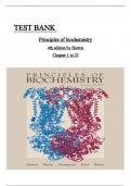 Principles of Biochemistry 4th Edition Test bank  by &lpar;Horton&rpar; latest 2024  ISBN&colon;9780136217152 ALL CHAPTERS COVERED