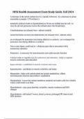 HESI Health Assessment Exam Study Guide Fall 2024