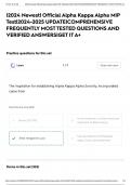 &vert;2024 Newest&vert;Alpha Kappa Alpha MIP Test&vert;2024-2025 UPDATE&vert;COMPREHENSIVE FREQUENTLY MOST TESTED QUESTIONS AND VERIFIED ANSWERS&vert;GET IT A&plus;
