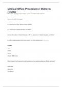 Medical Office Procedures I Midterm Review