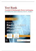 Test Bank for Essentials of Radiographic Physics and Imaging&comma; 3rd Edition by James Johnston&semi; Terri L&period; Fauber&vert; All Chapters Included&vert; 100&percnt; Verified