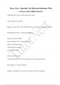 Nccco Core &plus; Specialty Test Reviewed Questions With  Correct And Verified Answers