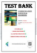 Solutions & Test Bank for Communication Sciences and Disorders 3rd Edition by Laura M&period; Justice 