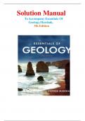 Solution Manual To Accompany Essentials of Geology&comma;Marshak&comma;5th Edition&vert; Complete Solutions