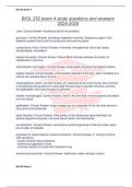 BIOL 252 exam 4 study questions and answers 2024-2025