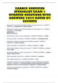 ZABBIX CERTIFIED SPECIALIST 2024 QUESTIONS WITH ANSWERS