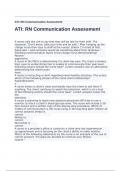   ATI&colon; RN Communication Assessment exam with correct answers 2024
