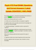 Psych 375 Final EXAM &vert; Questions and Correct Answers &vert; Latest Update 2024&sol;2025 &vert; 100&percnt; PASS