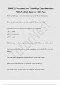 BIOS 255 Anatomy And Physiology Exam Questions  With Verified Answers 100&percnt;Pass