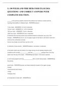 S- 190 WILDLAND FIRE BEHAVIOR EXAM 2024  QUESTIONS AND CORRECT ANSWERS WITH  COMPLETE SOLUTION&period;