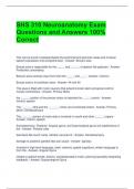 SHS 310 Neuroanatomy Exam Questions and Answers 100&percnt; Correct 