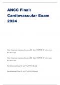 ANCC Final&colon; Cardiovascular Exam 2024
