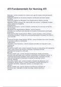 ATI Fundamentals for Nursing ATI EXAM WITH CORRECT ANSWERS 2024