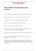 PECT Module 3 Exam Questions and Answers